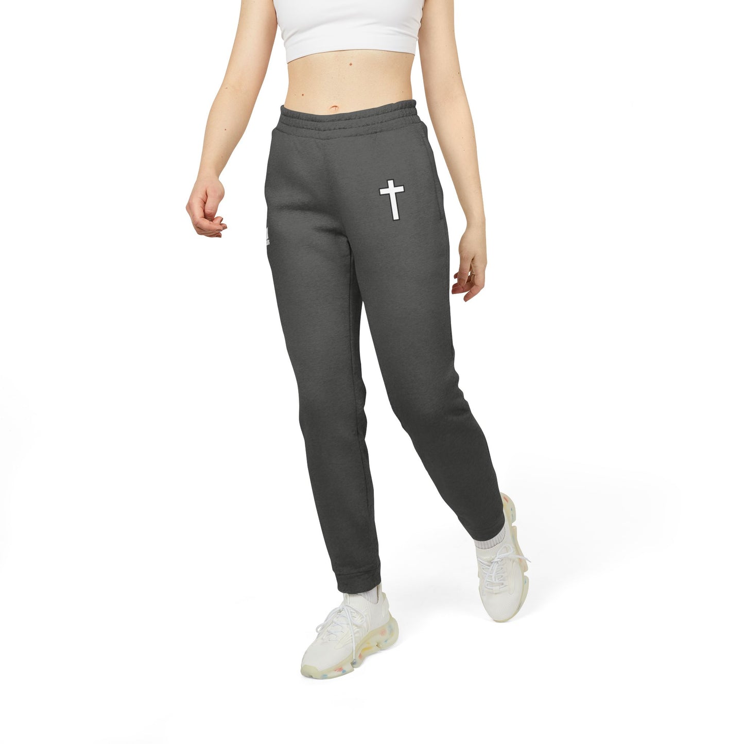 adidas Unisex Fleece Joggers with Cross