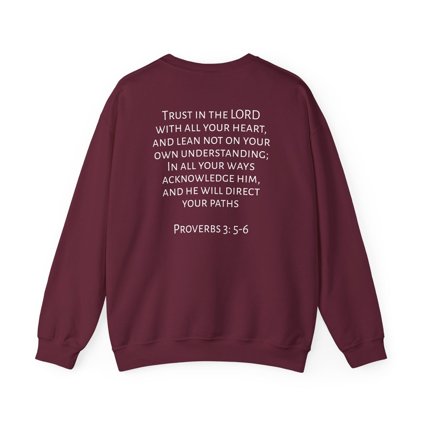 Proverbs 3: 5-6 Unisex Heavy Blend™ Crewneck Sweatshirt