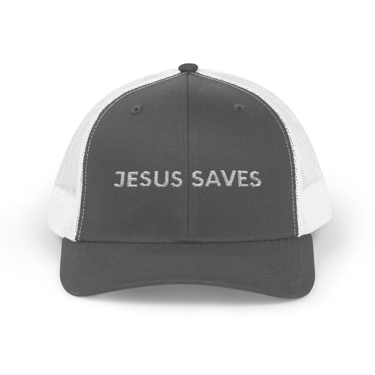 Jesus Saves Snapback Trucker Cap