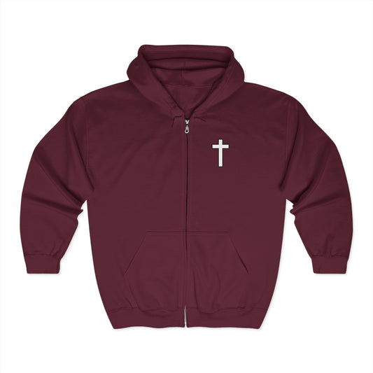 Isaiah 1:18 Unisex Full Zip Hooded Sweatshirt