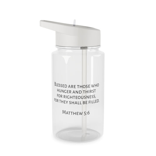 Matthew 5:6 transparent Water Bottle